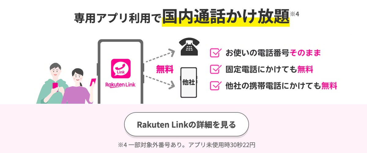 楽天モバイルは専用アプリで通話無制限